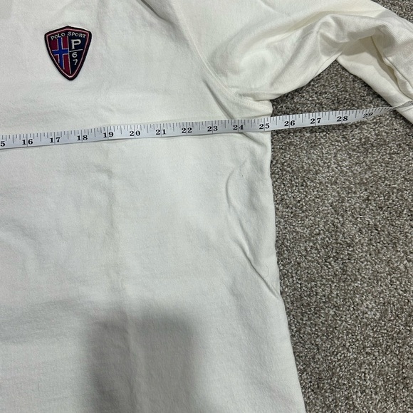 Vintage Polo Sport Long Sleeve Men Large Rugby Badge Shield Crest - Picture 6 of 8
